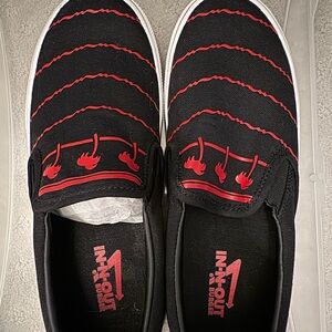 New In-N-Out Burger Black Red Slip On Shoes Size 8 Men's 9.5 Women's